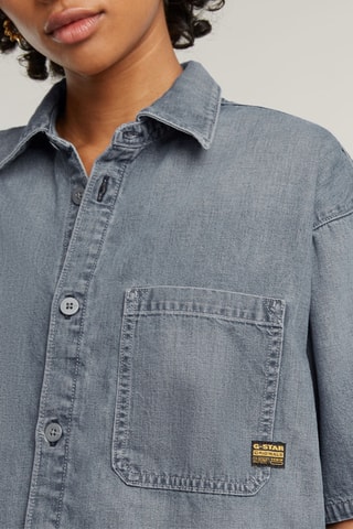 Chemise en jean Relaxed - Bleu foncé
