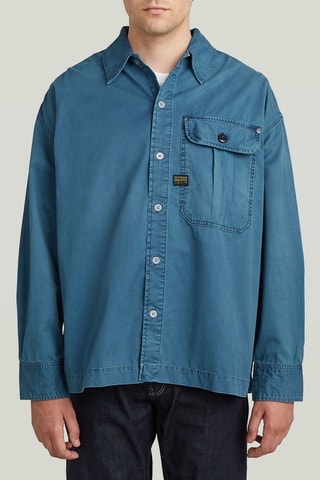 Chemise oversize Boxy Pleated 1 - Indigo