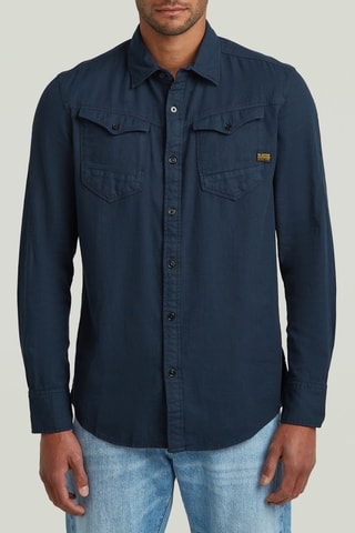 Chemise slim Arc 3d - Bleu marine