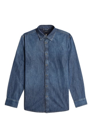 Chemise regular en jean Clean - Bleu marine