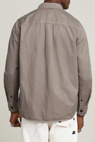 Chemise regular Pleated Zip - Gris