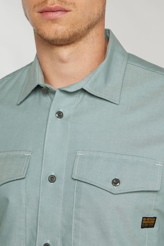 Chemise slim Marine - Gris clair