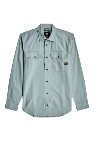 Chemise slim Marine - Gris clair