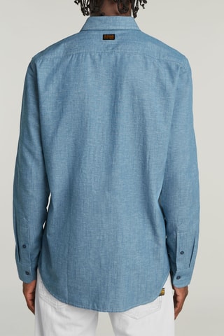 Chemise slim Marine - Bleu cobalt chiné