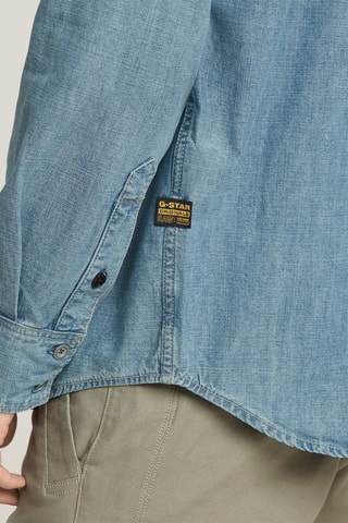 Chemise regular en jean et coton biologique - Ciel