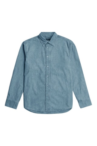 Chemise regular en jean et coton biologique - Ciel