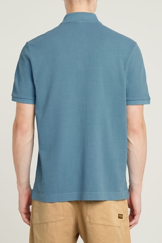 Polo regular en coton biologique Essential - Bleu cobalt