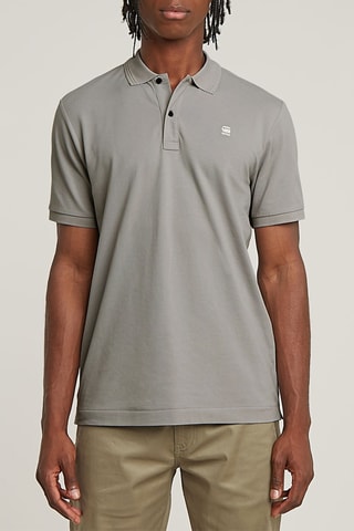 Polo slim en coton biologique Dunda - Gris clair