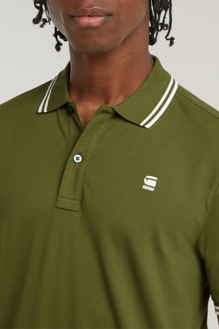 Polo slim en coton biologique Dunda - Vert olive