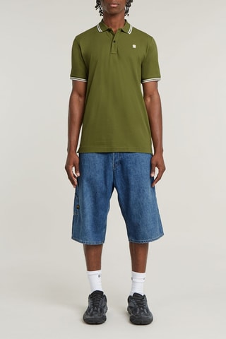 Polo slim en coton biologique Dunda - Vert olive