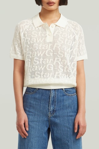 Polo regular Pointelle - Blanc