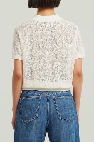 Polo regular Pointelle - Blanc