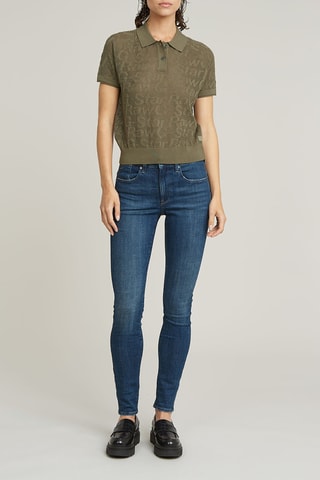 Polo regular Pointelle - Vert