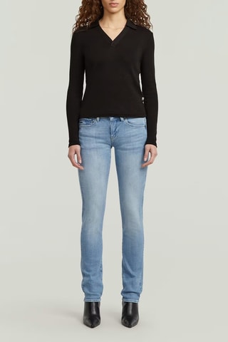 Polo slim en coton biologique - Noir