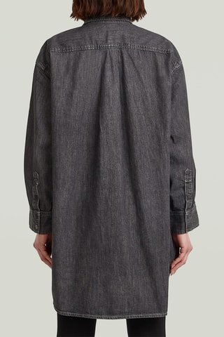 Tunique oversize en jean - Noir
