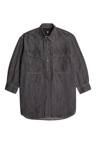 Tunique oversize en jean - Noir