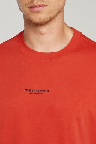 T-shirt oversize en coton biologique Center Chest - Rouge