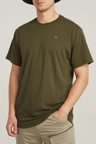 T-shirt relaxed en coton biologique Lash Back Graphic - Vert olive
