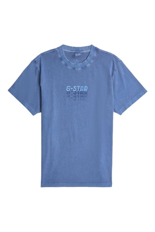 T-shirt loose en coton biologique Multi Logo - Bleu cobalt