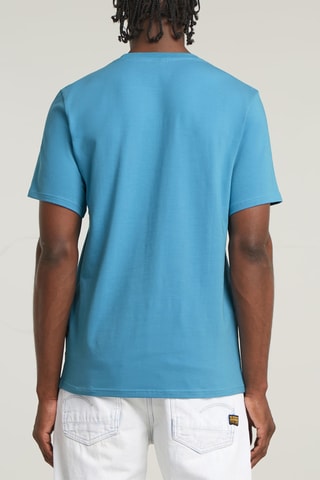 T-shirt slim en coton biologique Base - Ciel