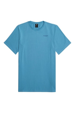 T-shirt slim en coton biologique Base - Ciel