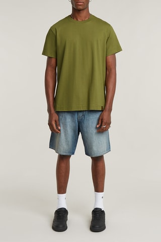 T-shirt loose en coton biologique Essential - Vert olive