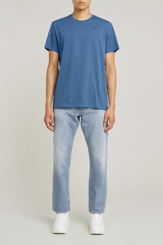 T-shirt regular en coton biologique Base - Bleu cobalt