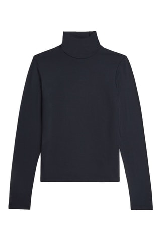 T-shirt regular Mock - Bleu nuit