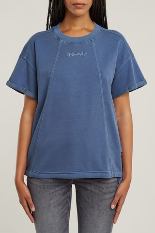 Sweat en coton biologique Seam Detail - Bleu cobalt