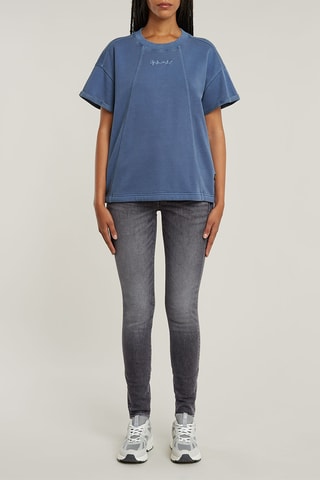 Sweat en coton biologique Seam Detail - Bleu cobalt