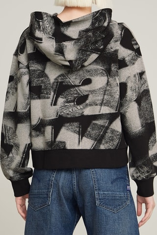 Sweat en coton biologique Sprayed Letters - Noir