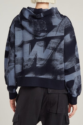 Sweat en coton biologique Sprayed Letters - Bleu