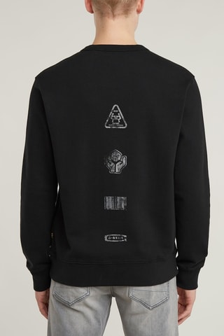 Sweat en coton biologique Shipping Graphic - Noir