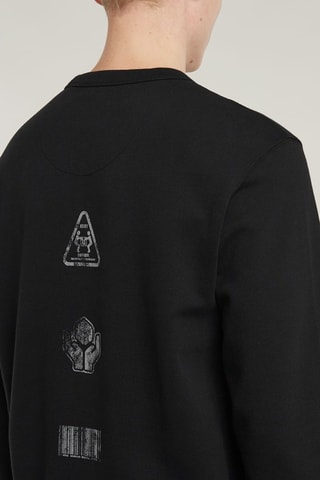 Sweat en coton biologique Shipping Graphic - Noir