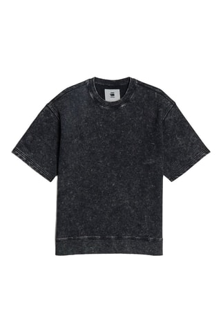 Sweat en coton biologique Acid Wash - Noir