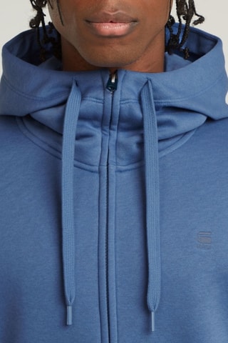 Sweat à capuche en coton biologique Premium Core - Bleu cobalt