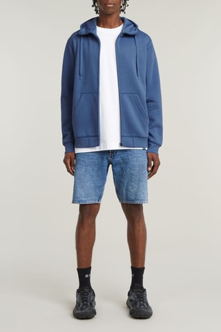 Sweat à capuche en coton biologique Premium Core - Bleu cobalt