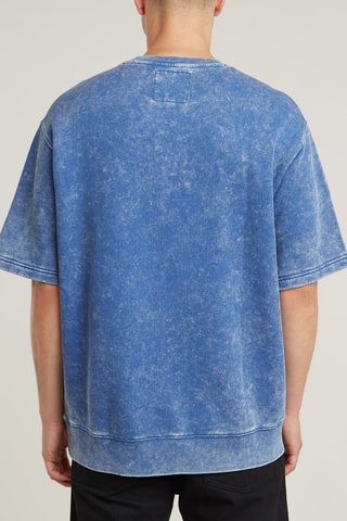 Sweat en coton biologique Acid Wash - Ciel