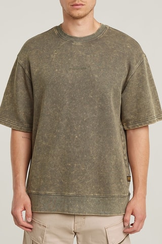 Sweat en coton biologique Acid Wash - Gris