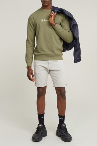 Sweat regular en coton biologique G-script - Vert