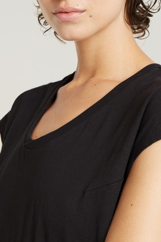 Combinaison regular en coton biologique Riveted flared - Noir