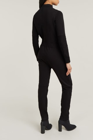 Combinaison en coton biologique Biker - Noir