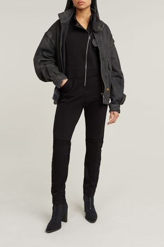 Combinaison en coton biologique Biker - Noir