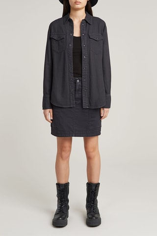 Minijupe en coton biologique Cargo - Anthracite