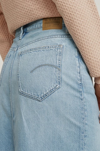 Jupe midi en jean taille haute Viktoria - Bleu