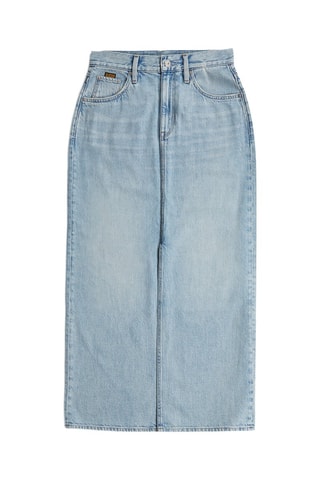 Jupe midi en jean taille haute Viktoria - Bleu