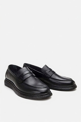 Mocassins en cuir - Noir