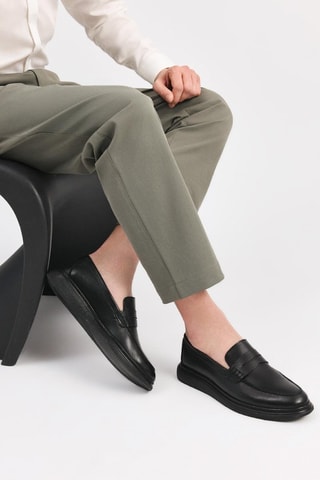 Mocassins en cuir - Noir