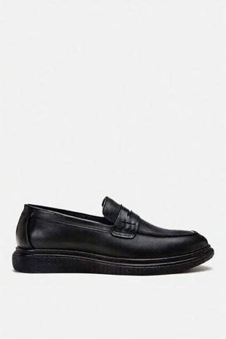 Mocassins en cuir - Noir