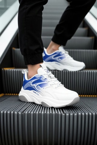 Baskets - Blanc et bleu